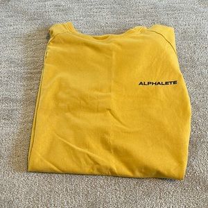 Alphalete shirt in yellow, size medium